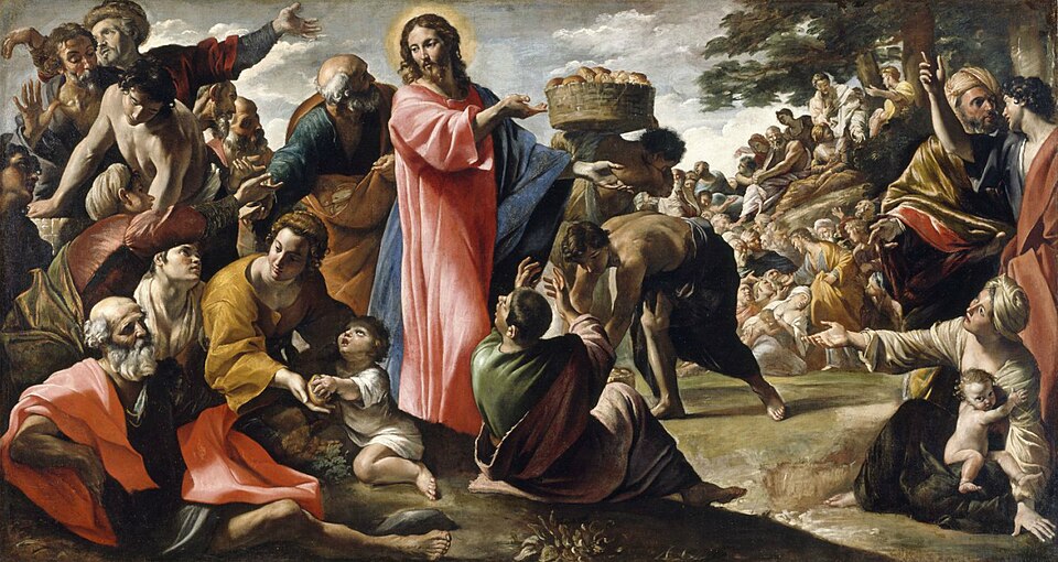 Giovanni Lanfranco - Miracle du pain et du poisson - entre 1620 et 1623
