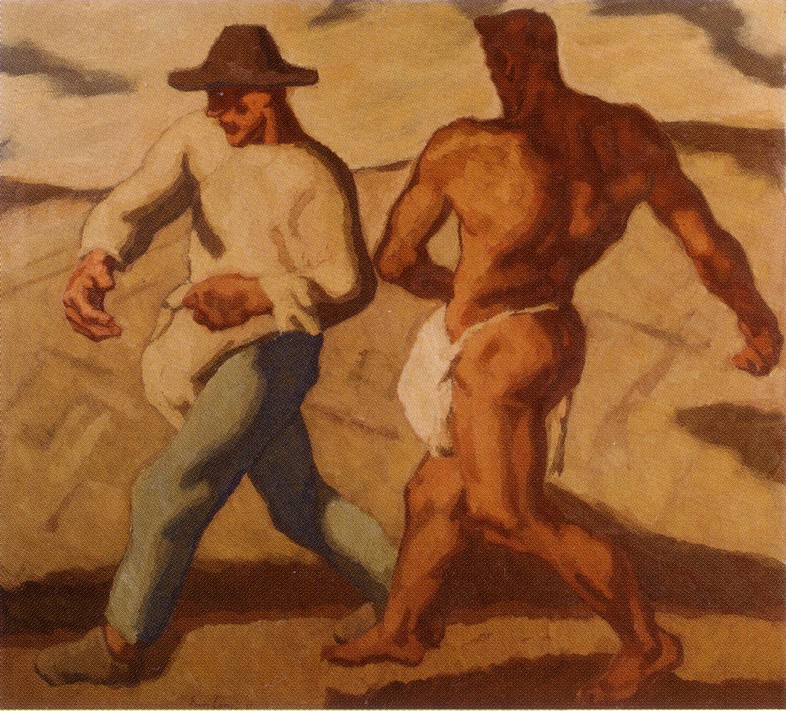Albin Egger-Lienz - Le semeur et le diable - 1921